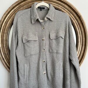Blues Blush Button-down shirt/shacket (Size: M)